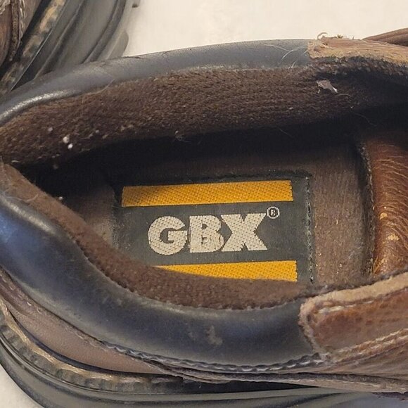 Vintage 90s GBX Cruz Oxford Shoes Men's Brown Leather Chunky Lace Up Sz 7 D - Picture 7 of 9